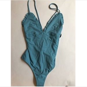 Blue One Piece Swimsuit